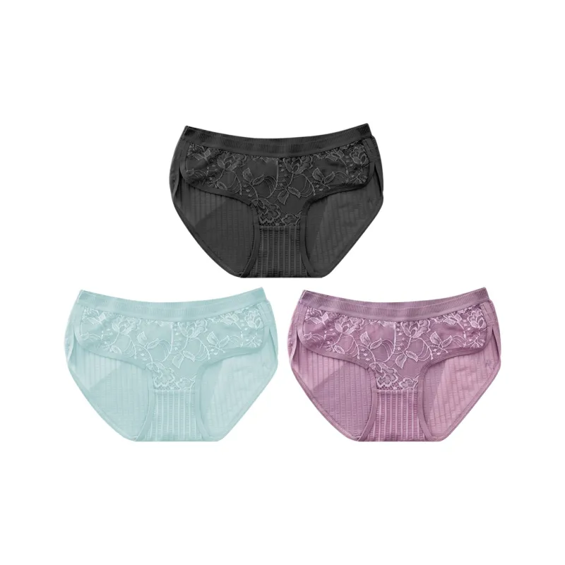 Flowers In Water Underpants Women's 3 Pack-0