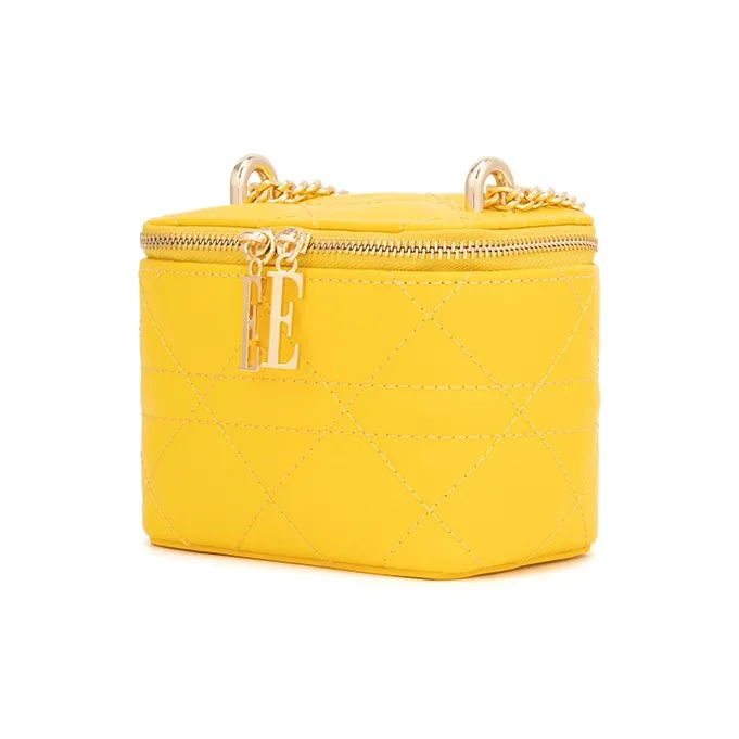 ELLE Cow Leather Crossbody Bag, Shoulder Bag Mini Women's Pink/White/Yellow/Blue-9
