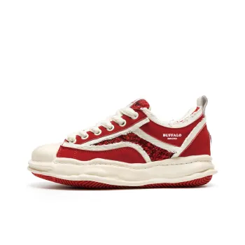 BUFFALO BOUND Anti-Slip Wear-Resistant Low-Top Skateboard Shoes Men's Red