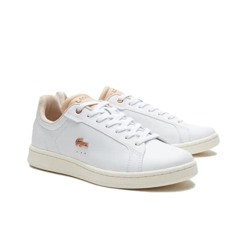 LACOSTE Carnaby Pro Low Top Skateboard Shoes Women's White-1