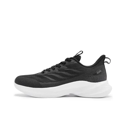 QIAODAN Light LITE Running Shoes Men Low-Top Black Jordan White