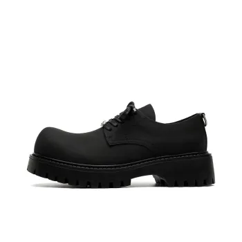 Zuogedu Versatile Casual Men's Shoes Trendy Derby Shoes Men's Black