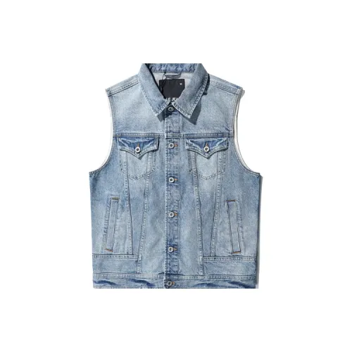 ABLE JEANS Vests Men Washed Light Indigo