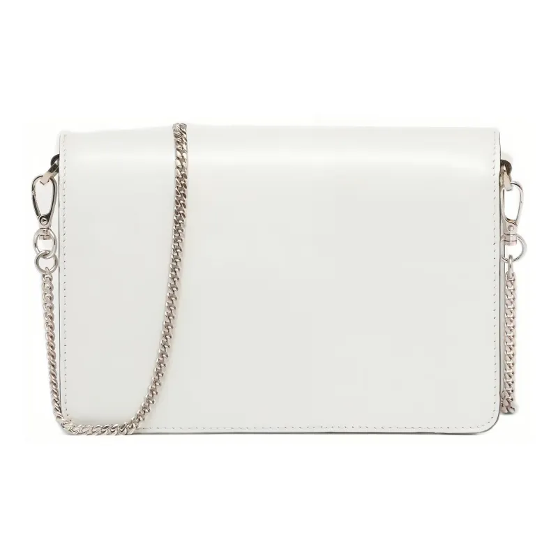 PRADA Leather Handbag, Shoulder Bag, Crossbody Bag Large Size Women's White-1