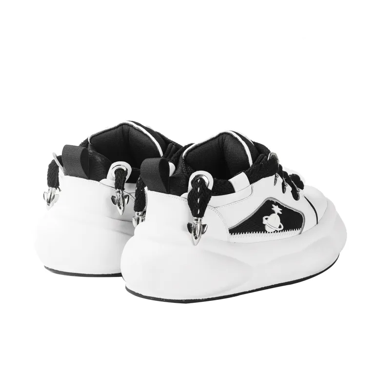 OmniPlanet Cushioning Balance Lightweight Height Increasing Low Top Skateboard Shoes Unisex White-5
