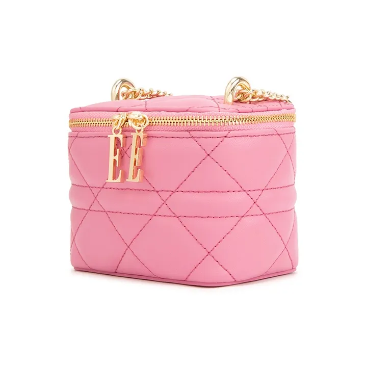ELLE Cow Leather Crossbody Bag, Shoulder Bag Mini Women's Pink/White/Yellow/Blue-1