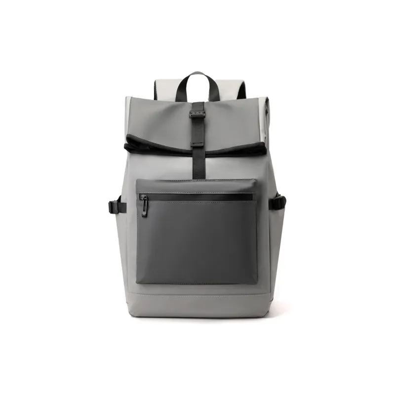 Venerable Brahma Nylon Fabric Computer Backpack Travel Bag Backpack Regular Men's Black/Gray/Light Gray-11