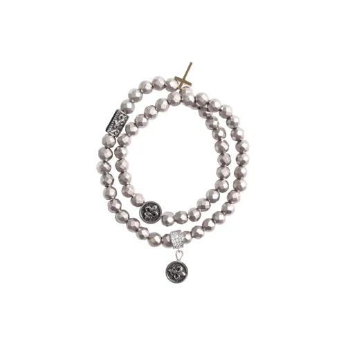 DREAM PARTY Copper Alloy, Synthetic Cubic Zirconia Beaded Bracelet Unisex