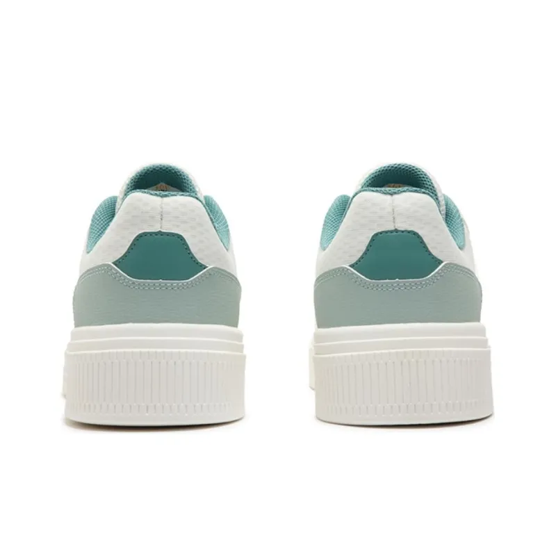361° Anti-Slip Wear-Resistant Low-Top Skateboard Shoes Men's White Cyan-3