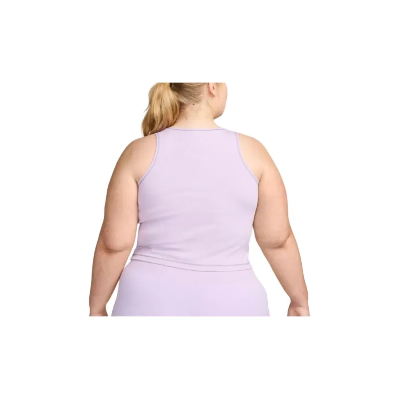 Nike One Fitted Women's Dri-FIT Ribbed Tank Top Plus Size-1