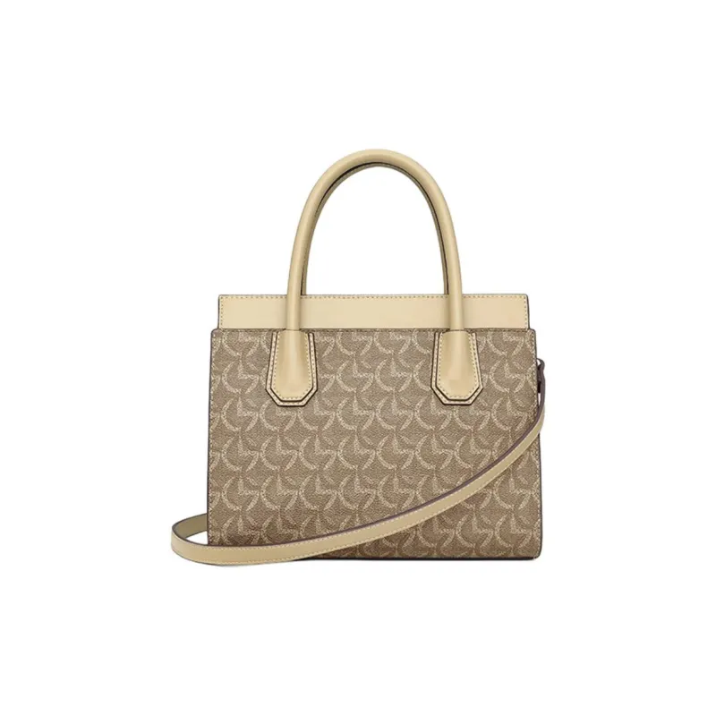 GOLDLION PVC Birkin Bag Shoulder Bag Crossbody Bag Handbag Small Size Unisex Khaki/Apricot/Brown-10