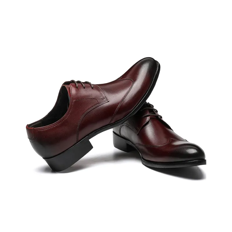 ASTON M.JAZZ Dress Shoes Men Low Top Black/Burgundy-11