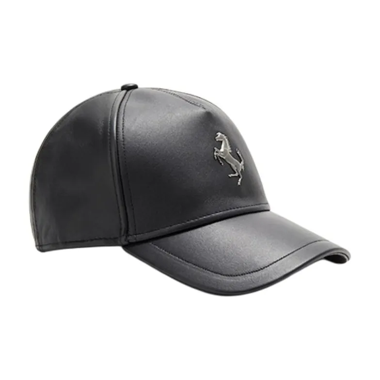 Ferrari Sheepskin Baseball Caps Unisex Black-2