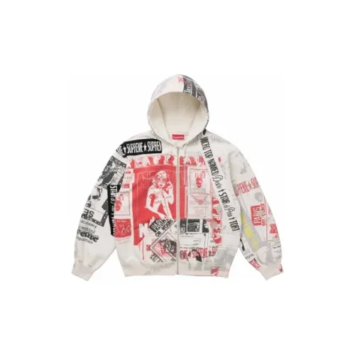 Supreme Collage Zip Up Hooded Sweatshirt