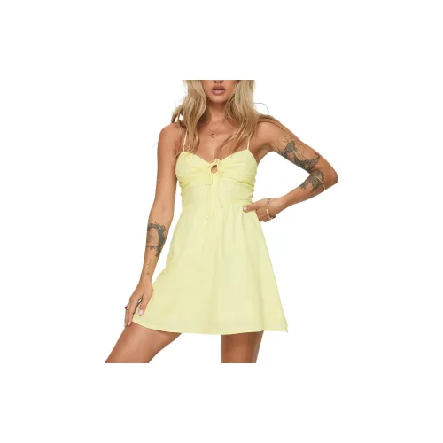 PRINCESS POLLY Slip Dresses Women's Lemon