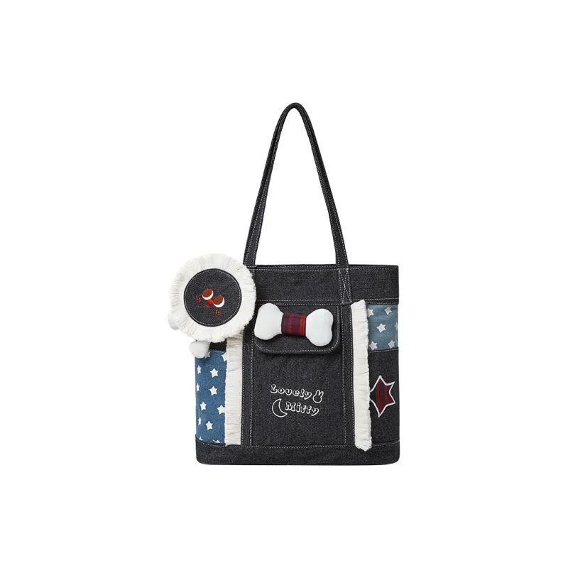 Miffy Fabric Shoulder Bag Women's Blue/Black-9