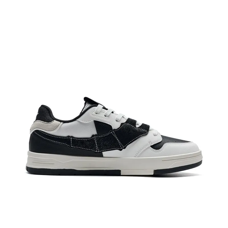 XTEP Thunder Dance STEP 1 Lightweight Low Top Skateboard Shoes Men's Black/Sail White-1