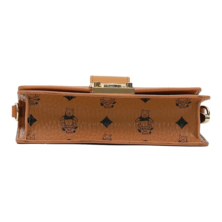 Disney Leather Boston Bag, Camera Bag, Crossbody Bag, Shoulder Bag Women's Brown-10
