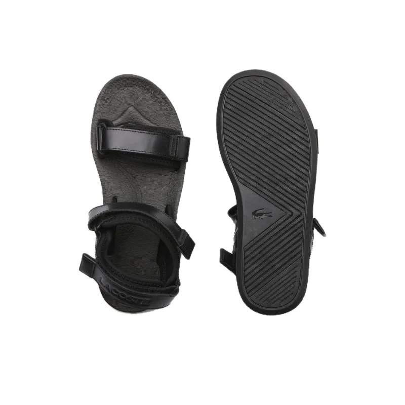 LACOSTE One Strap Sandals Women's Black-4