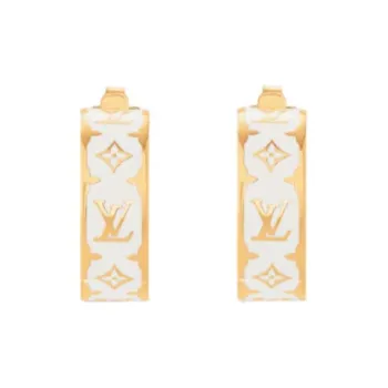 LOUIS VUITTON M02148 Nanogram Enamel Earrings