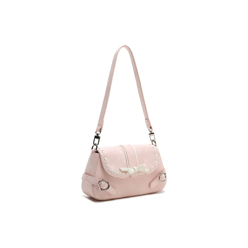 Carit&Koty Polyurethane Synthetic Leather Shoulder Bag Women's Pink-1