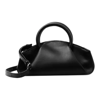 COS Cow Leather Tote Bag, Shopping Bag, Handbag, Shoulder Bag Mini Women's Black