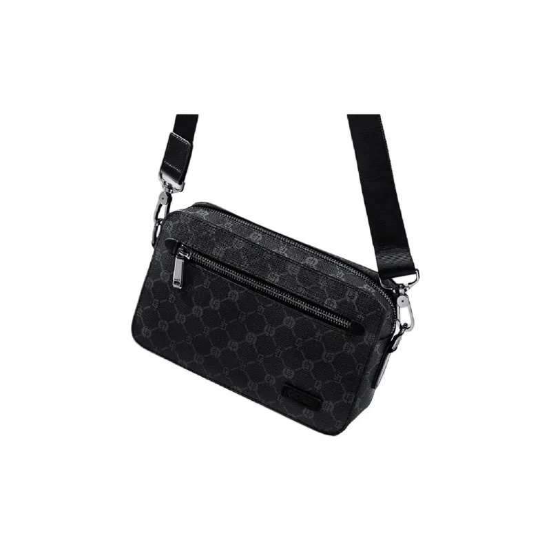 GOLF PVC/Synthetic Leather Shoulder Bag Regular Men's Gray & Black-5