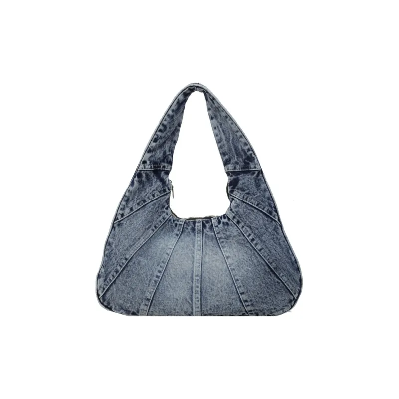 Alcohol Dragon Denim Shoulder Bag Women's Black/Light Blue/Dark Blue/Denim Blue-24