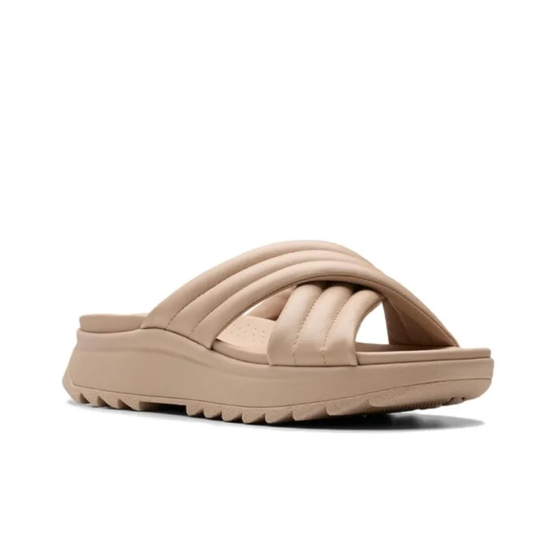 Clarks EVA Abrasion Resistant Slide Slippers Women's Light Khaki-2
