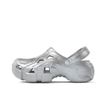 MAISON MISFIT 15 Gold Mask Clogs Unisex Space Silver