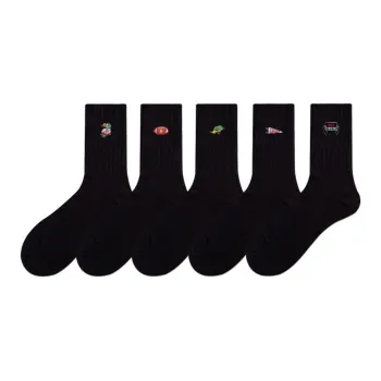 COTTON CHEESE Mid Calf Socks Men's 5 Pack
