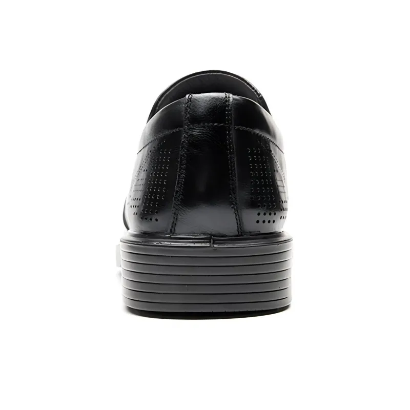 AOKANG Dress Shoes Men Low Top Black-4