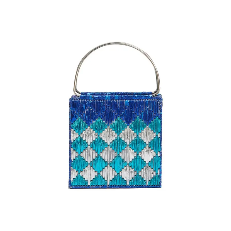 MARNI Polyester Tote Bag Shopping Bag Handbag Mini Women's Blue-2