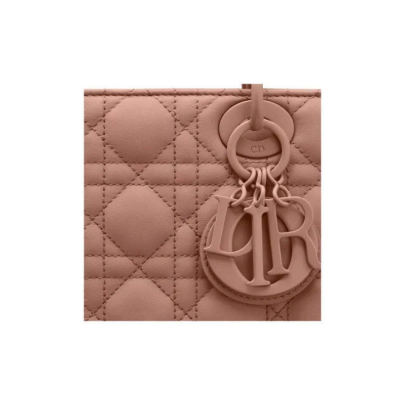DIOR Lady Dior Matte Cowhide Daisie Bag Portable Crossbody Bag Shoulder Bag Regular Women's Flesh Pink-4