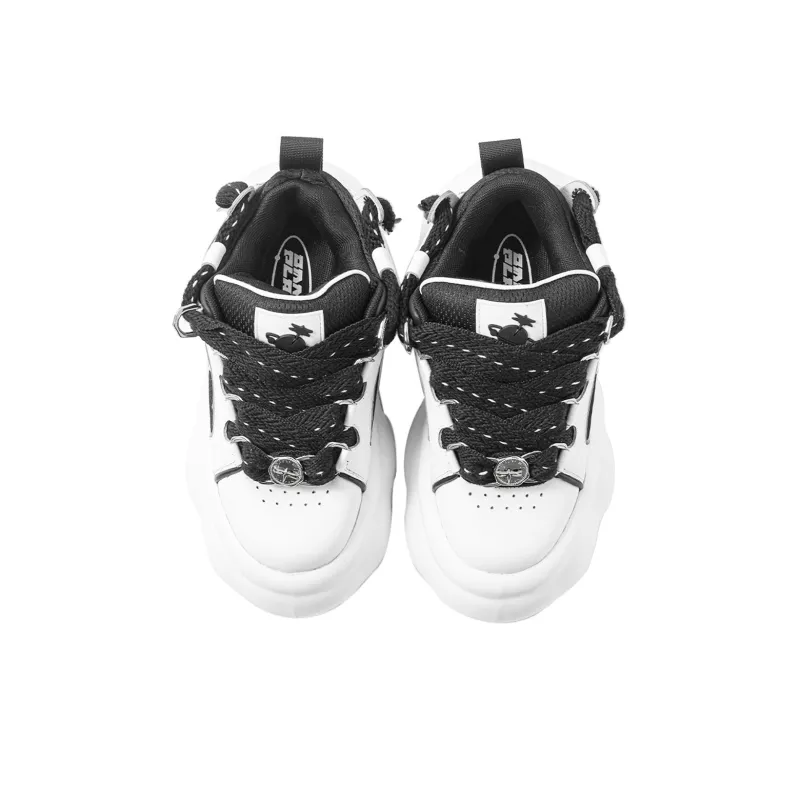 OmniPlanet Cushioning Balance Lightweight Height Increasing Low Top Skateboard Shoes Unisex White-3