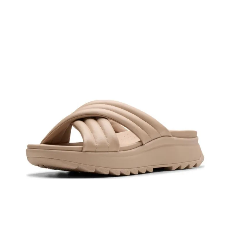 Clarks EVA Abrasion Resistant Slide Slippers Women's Light Khaki-1
