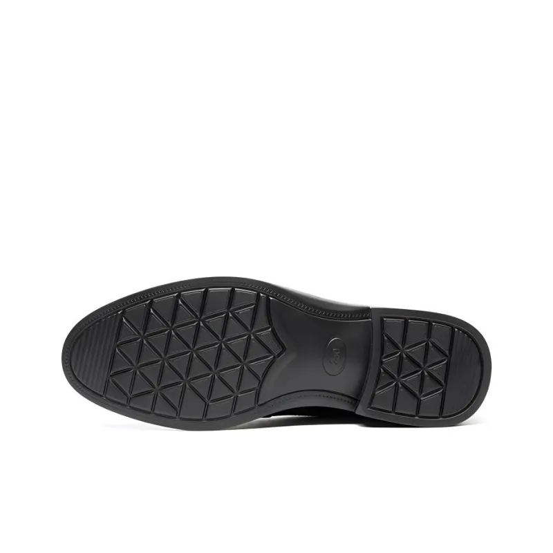 AOKANG Dress Shoes Men Low Top Black/Brown-9