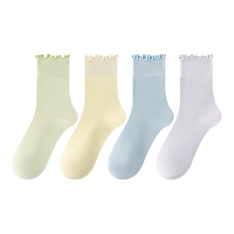 XXLLG Mid Calf Socks Women's 4 Pack-5