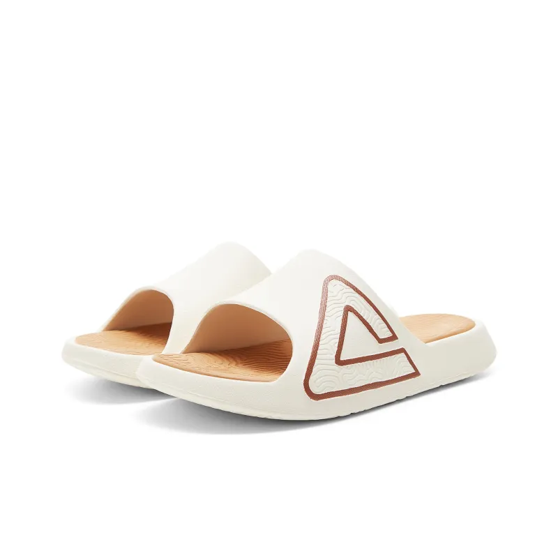 PEAK Slide Slippers Men's Canvas White/Red Brown-2