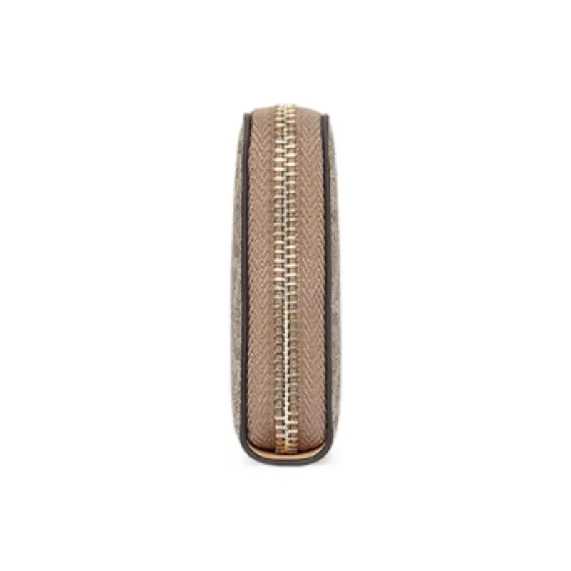 GOLDLION PVC Handheld Wallet Women's Khaki/Burgundy-2