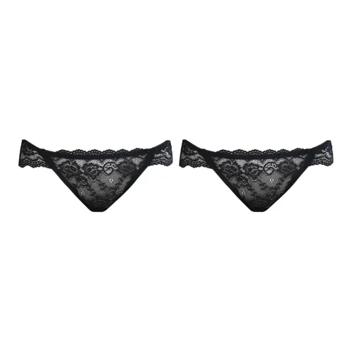 Flowers In Water Underpants Women's 2 Pack Black