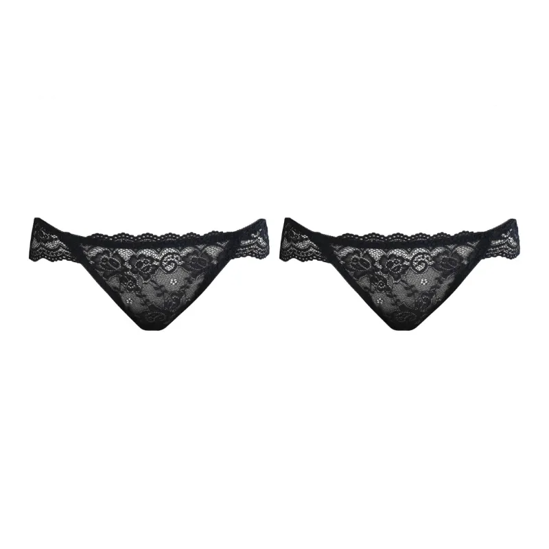 Flowers In Water Underpants Women's 2 Pack Black-0