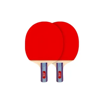 DOUBLEFISH Table Tennis Paddle Unisex Pure Wood Black Red