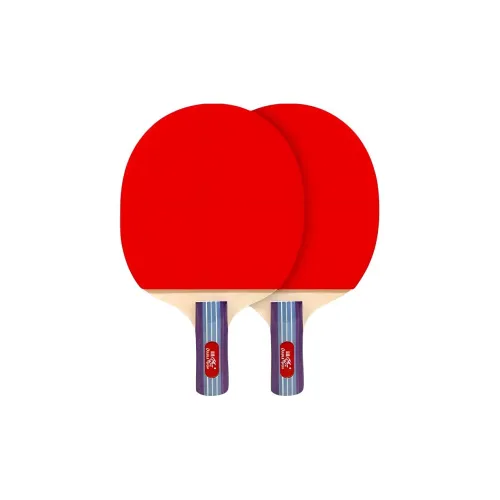 DOUBLEFISH Table Tennis Paddle Unisex Pure Wood Black Red