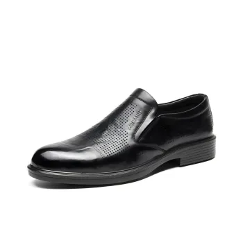 AOKANG Dress Shoes Men Low Top Black