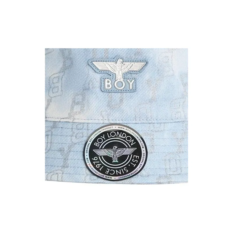 Boy London Cotton Bucket Hats Unisex Blue-2
