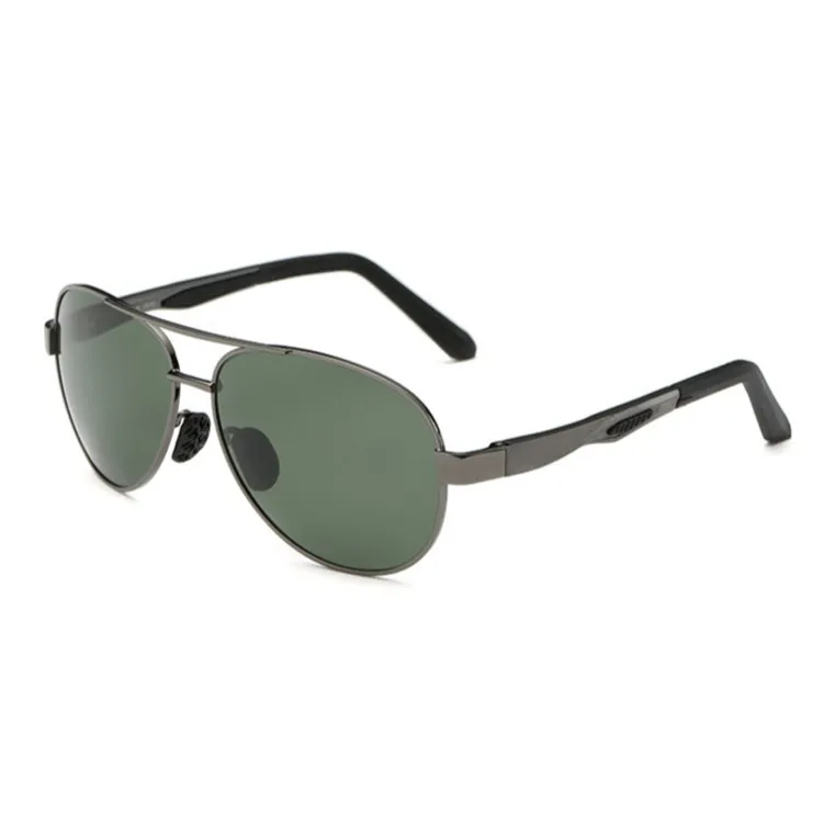 Thunder Pailong Alloy Aviator Sunglasses Men's Gold/Gray-4