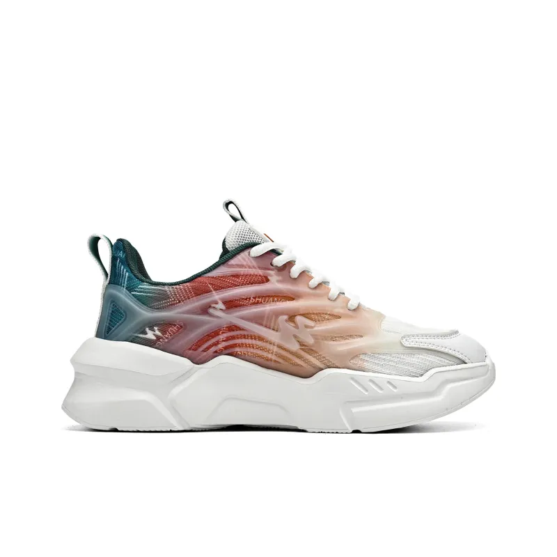 Binary Running Shoes Men Low Top Blue/Green-3