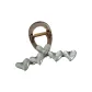Cyan Heart Medium Size Claw Clip