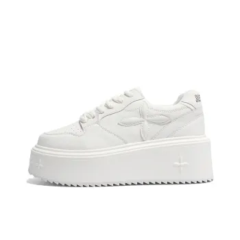 SHUXIAOBEI Skateboard Shoes Women's Low Top White